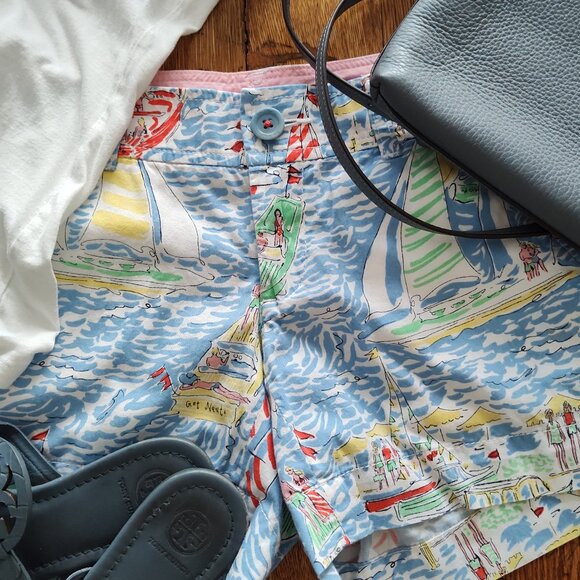 Lilly Pulitzer ~ Callahan Shorts ~ Get Nauti ~ Size 00 ~ Pre-Owned - Picture 3 of 12